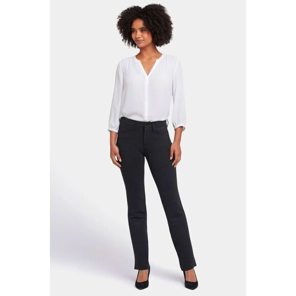 NYDJ Marilyn Straight Sculpt Her Gray Stretch Ponte Knit Cropped Ankle Pants 16 - Picture 15 of 15